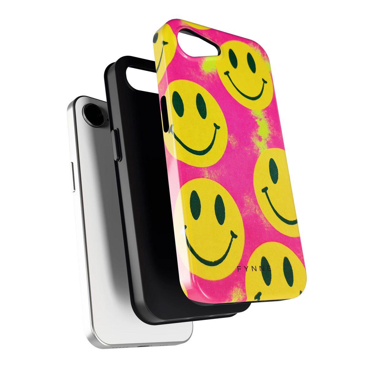 Smiley Tie-Dye hoesje voor iPhone 16e, los van de telefoon