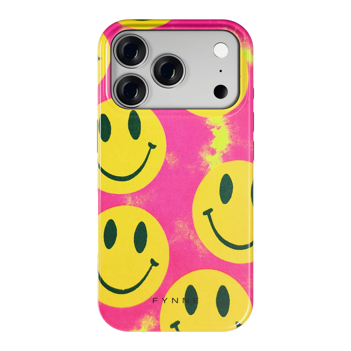 Smiley Tie-Dye hoesje voor iPhone 18 Pro, achterkant