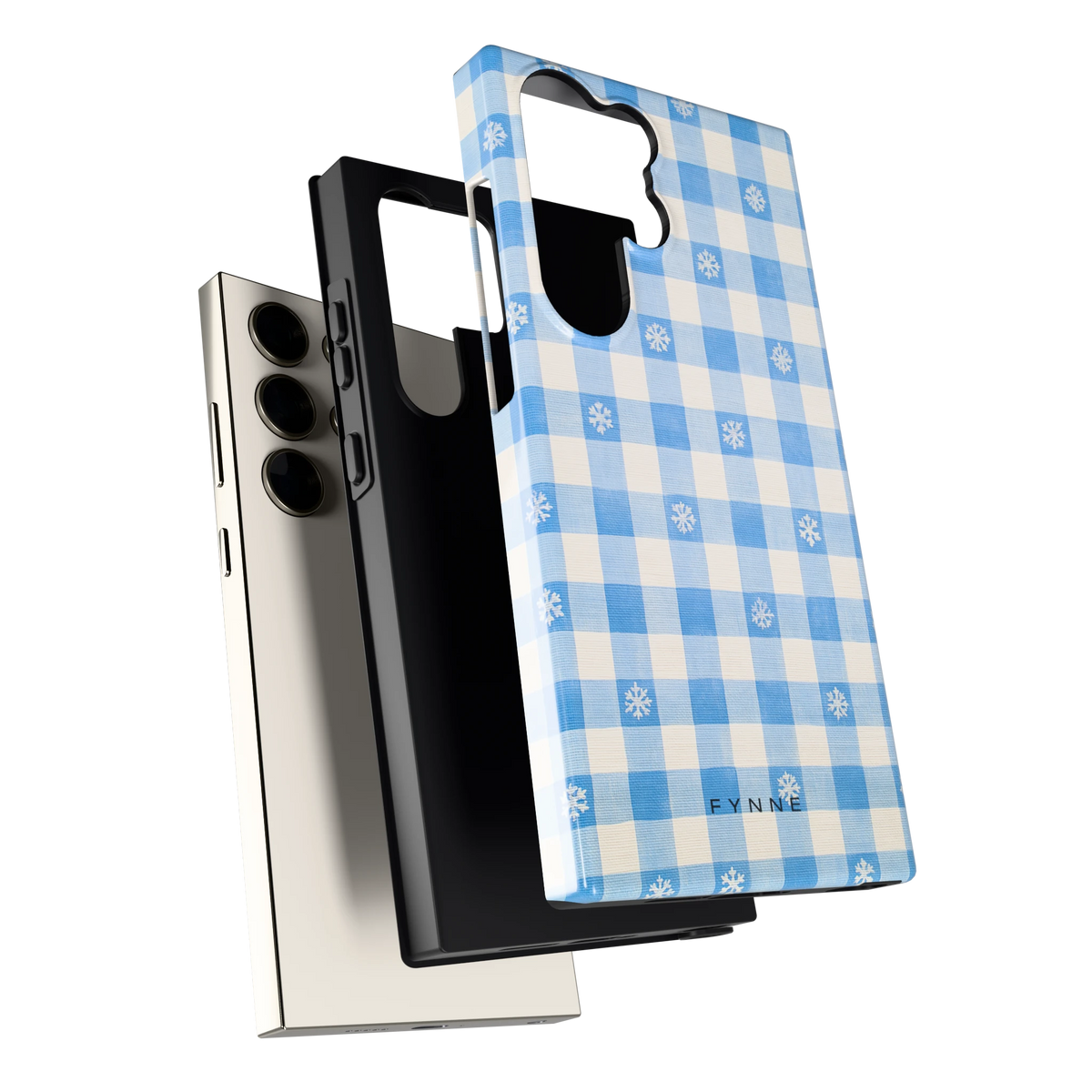 Sneeuwvlok Ruit hoesje voor Galaxy S23 Ultra, los van de telefoon