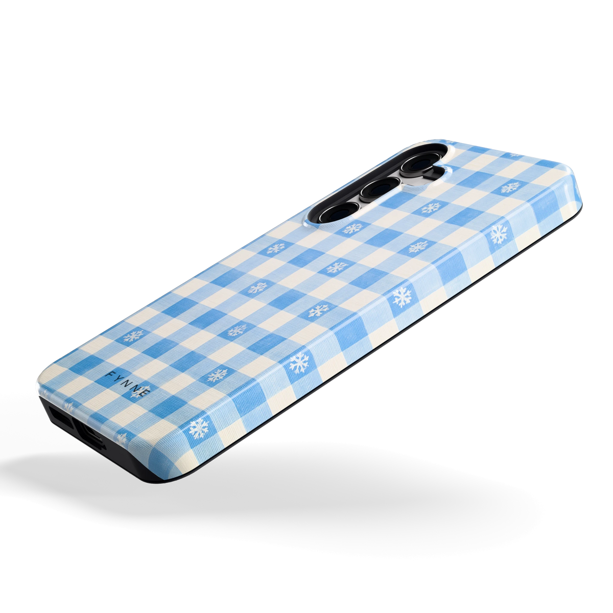 Sneeuwvlok Ruit hoesje voor Galaxy S24, schuin