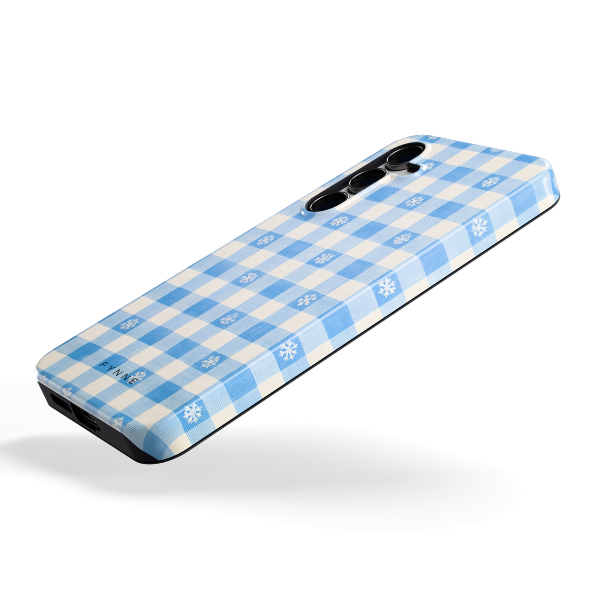 Sneeuwvlok Ruit hoesje voor Galaxy S24 FE, schuin