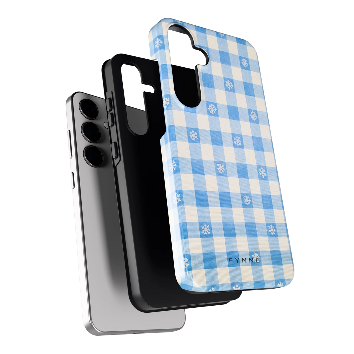 Sneeuwvlok Ruit hoesje voor Galaxy S24+, los van de telefoon