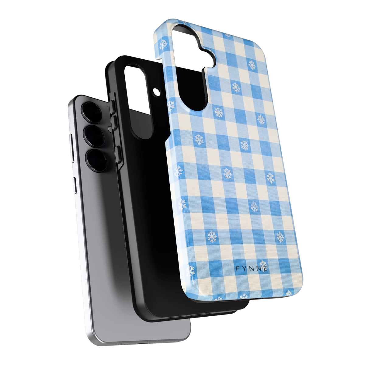 Sneeuwvlok Ruit hoesje voor Galaxy S25+, los van de telefoon