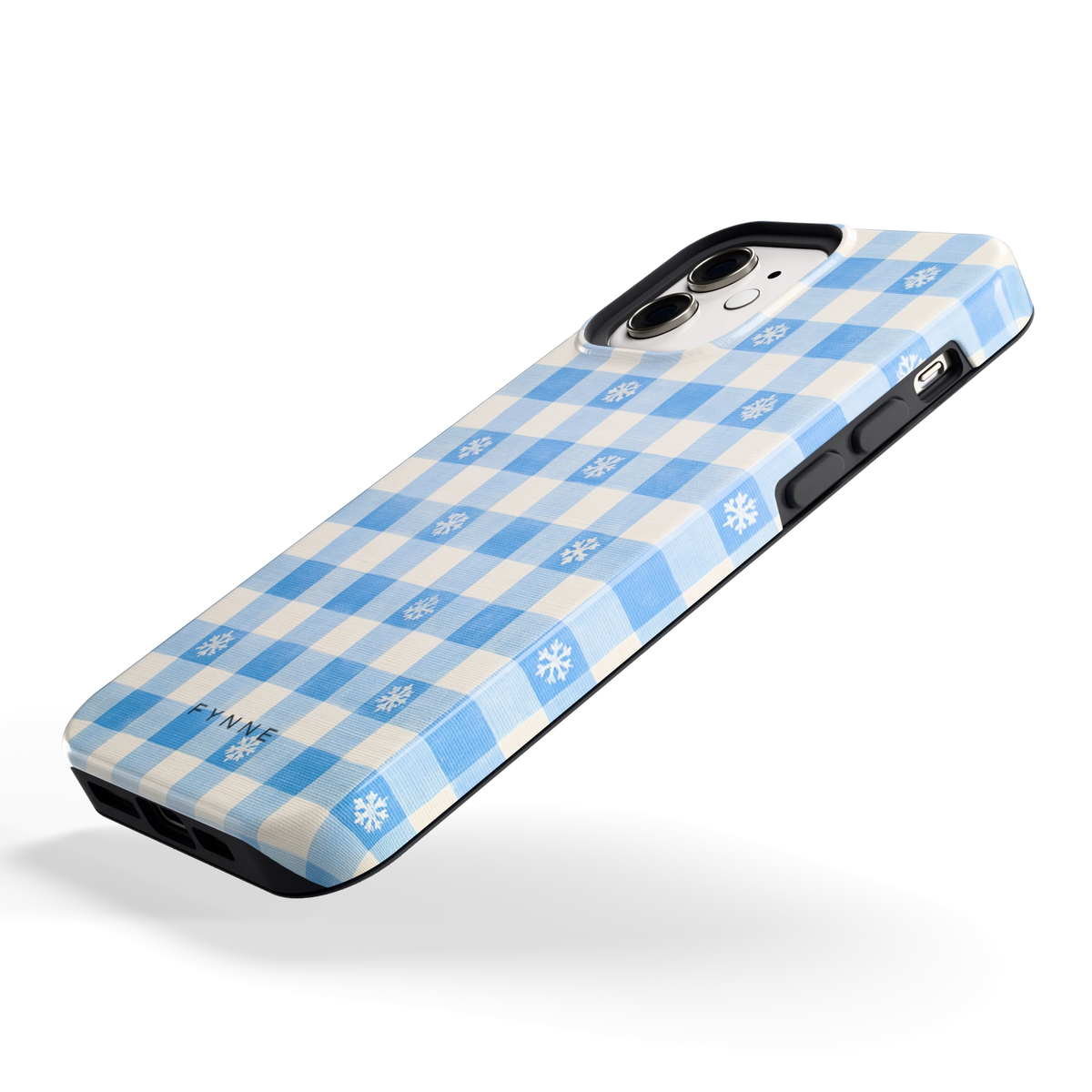 Sneeuwvlok Ruit hoesje voor iPhone 12, schuin