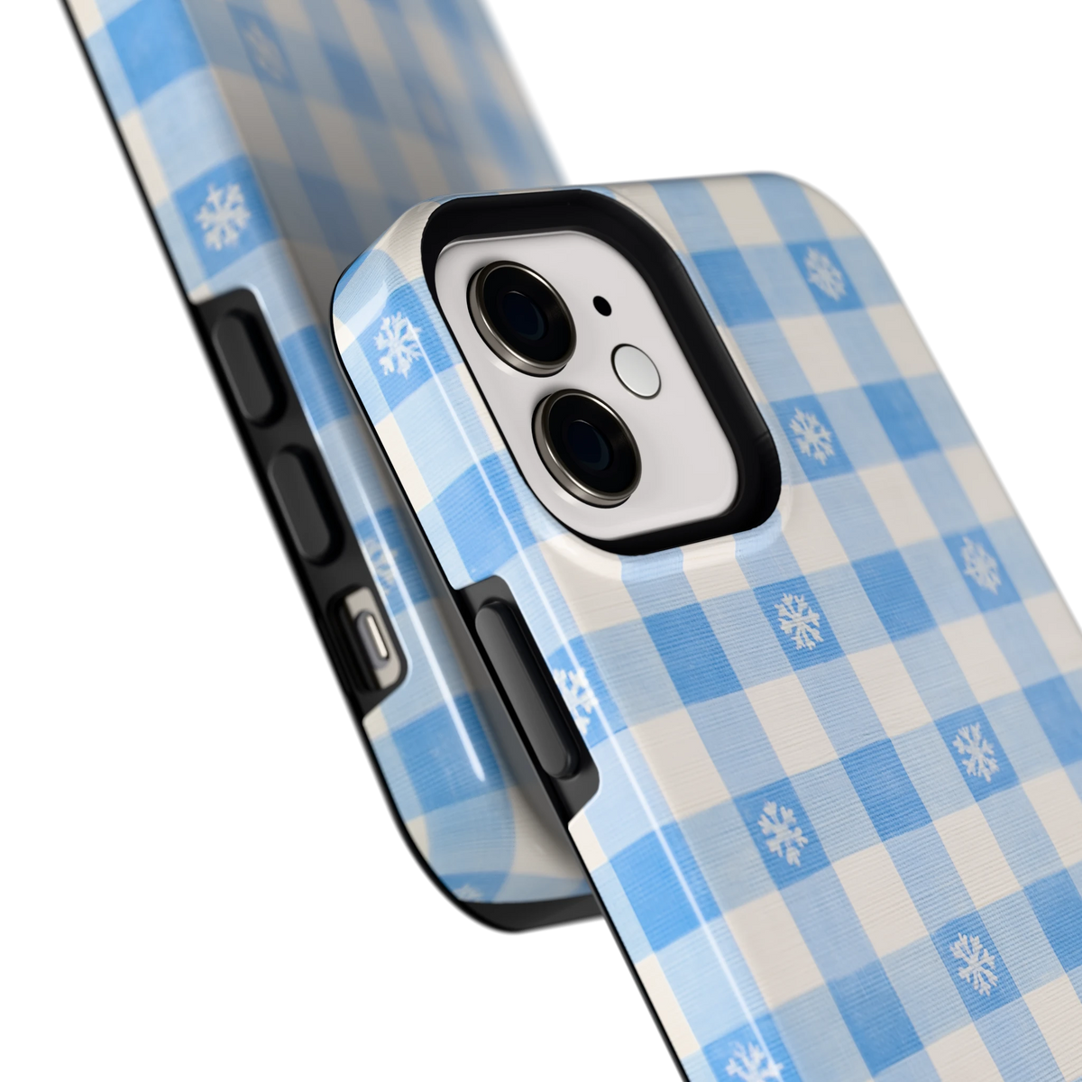 Sneeuwvlok Ruit hoesje voor iPhone 12, close-up