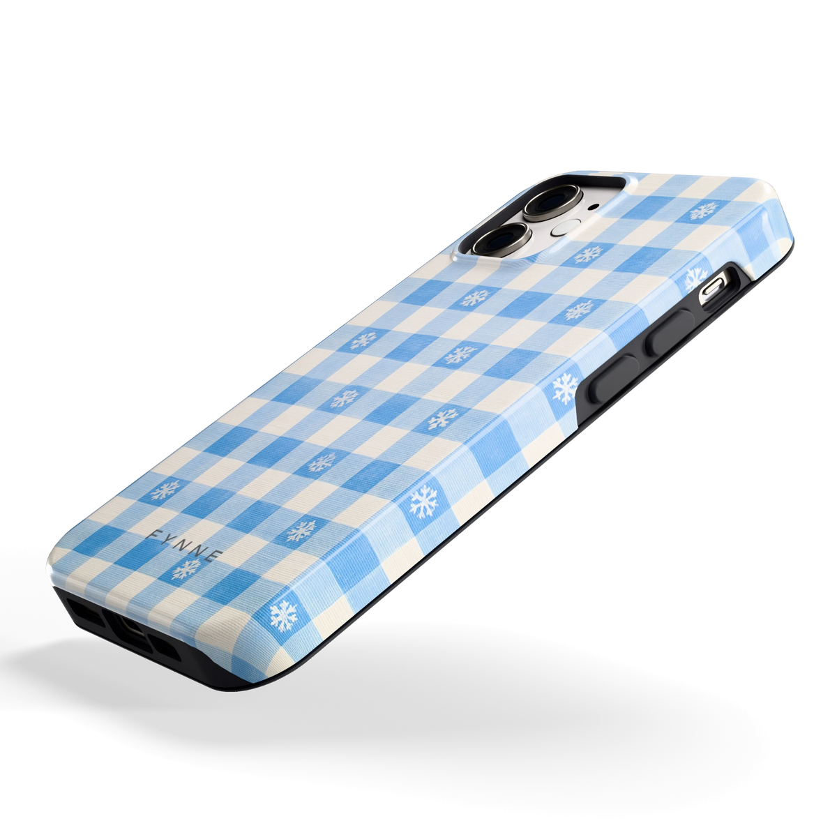 Sneeuwvlok Ruit hoesje voor iPhone 12 mini, schuin