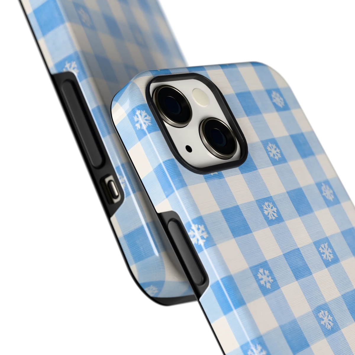 Sneeuwvlok Ruit hoesje voor iPhone 13, close-up