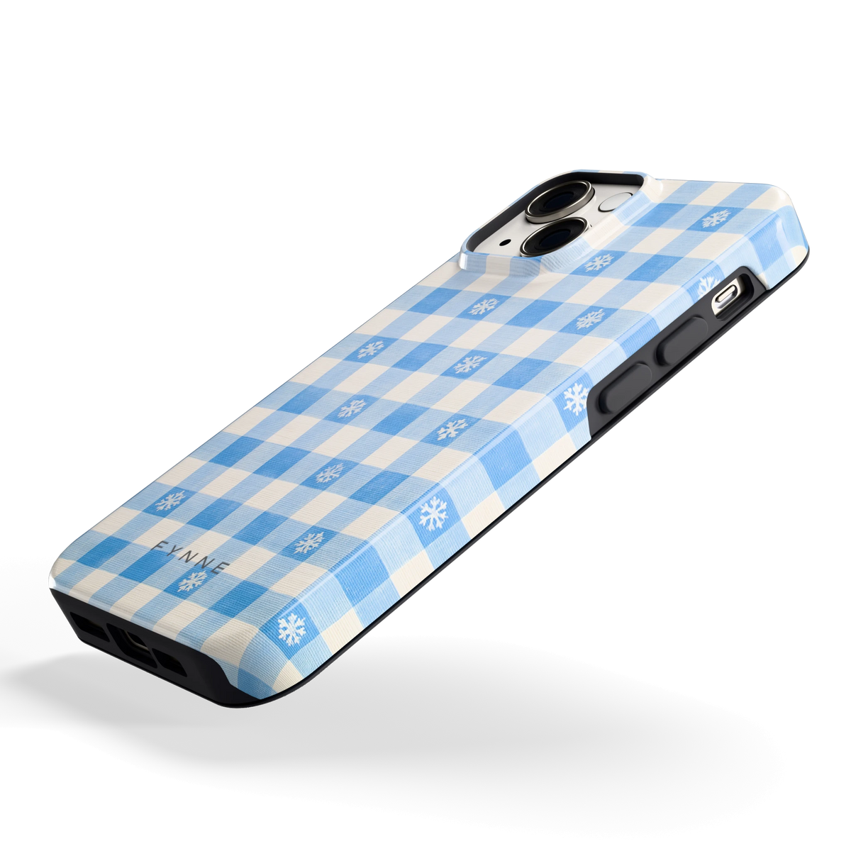 Sneeuwvlok Ruit hoesje voor iPhone 13 mini, schuin