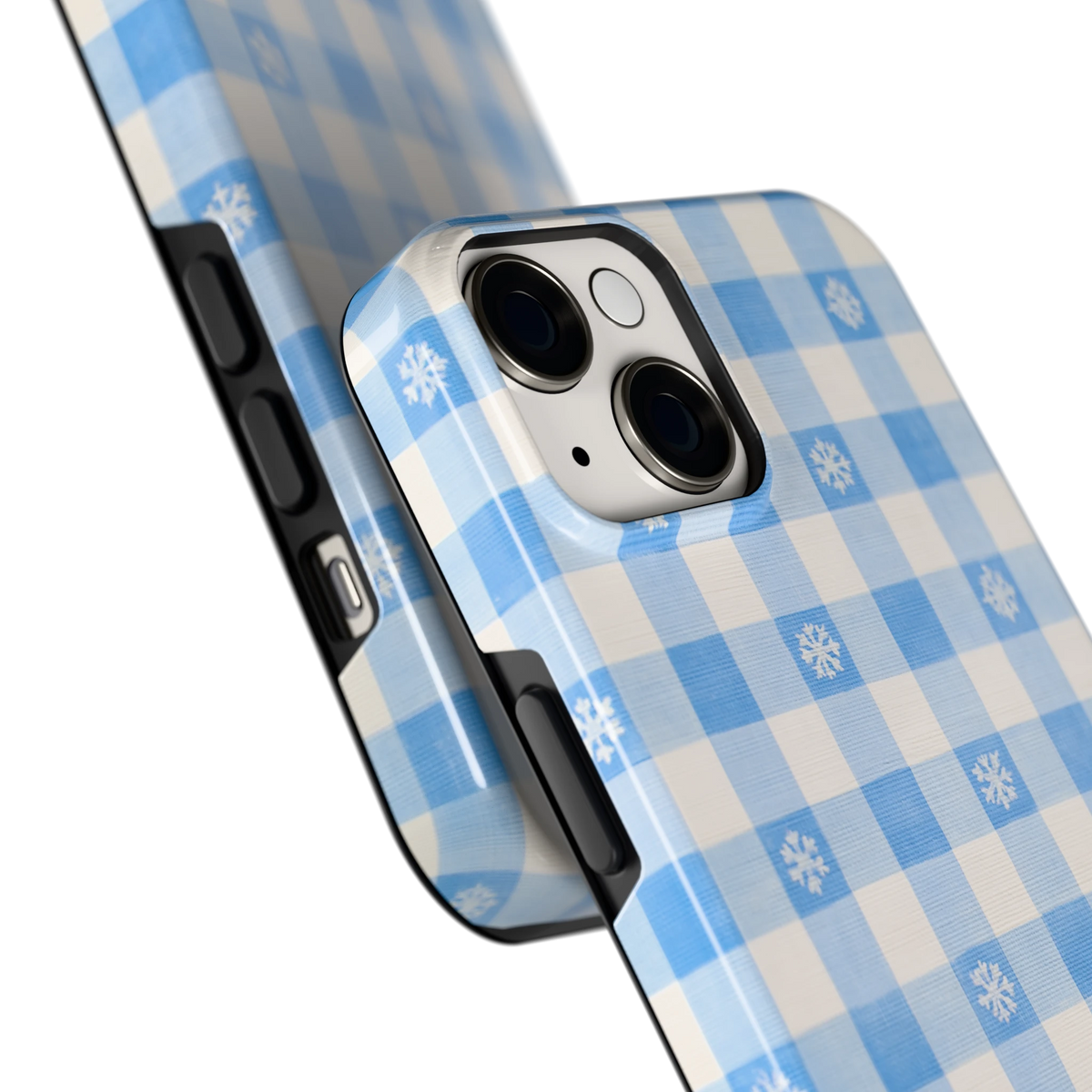Sneeuwvlok Ruit hoesje voor iPhone 14, close-up