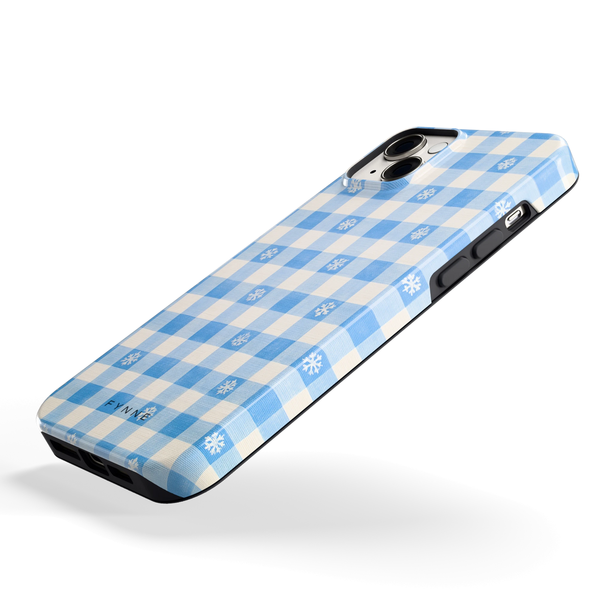 Sneeuwvlok Ruit hoesje voor iPhone 14 Plus, schuin
