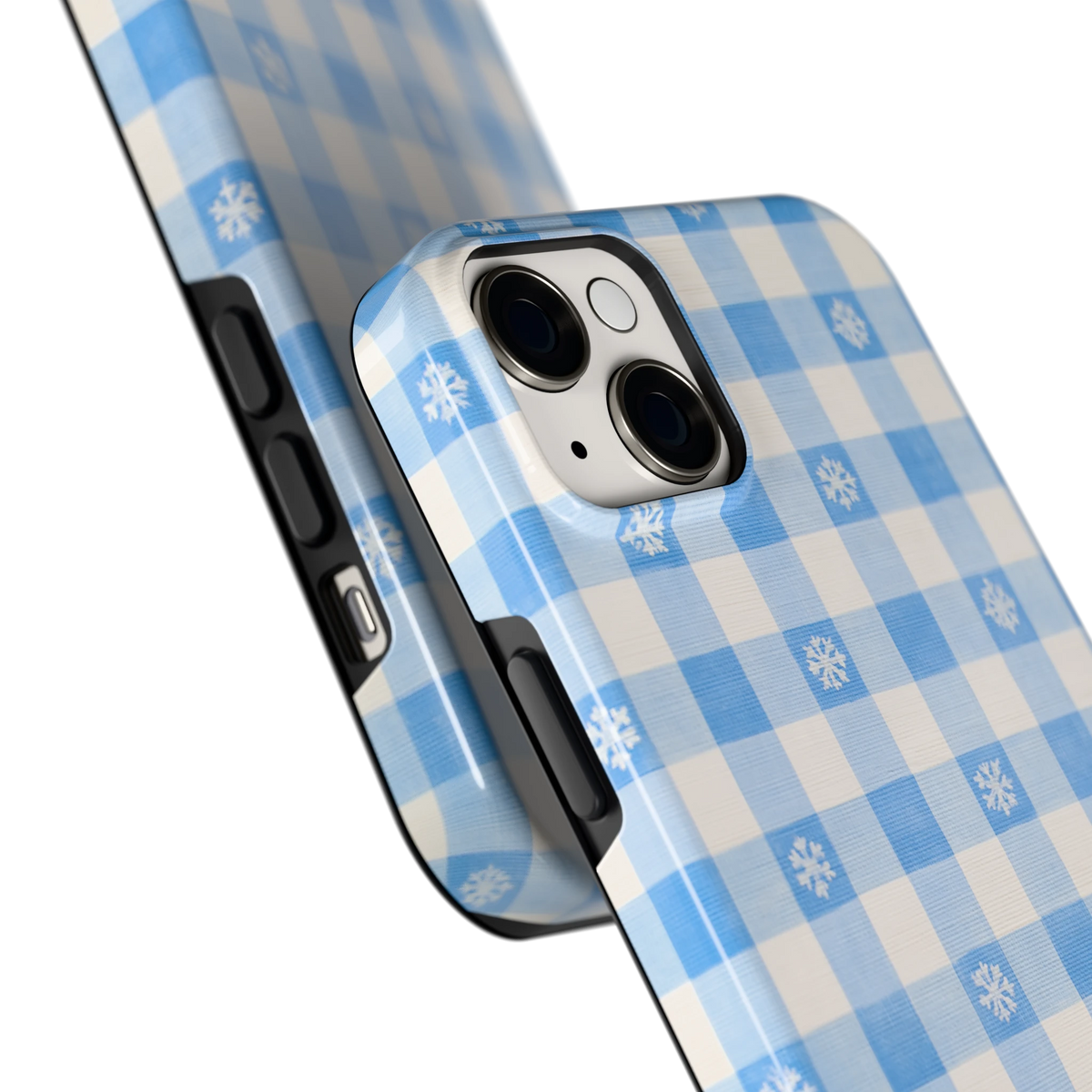 Sneeuwvlok Ruit hoesje voor iPhone 14 Plus, close-up