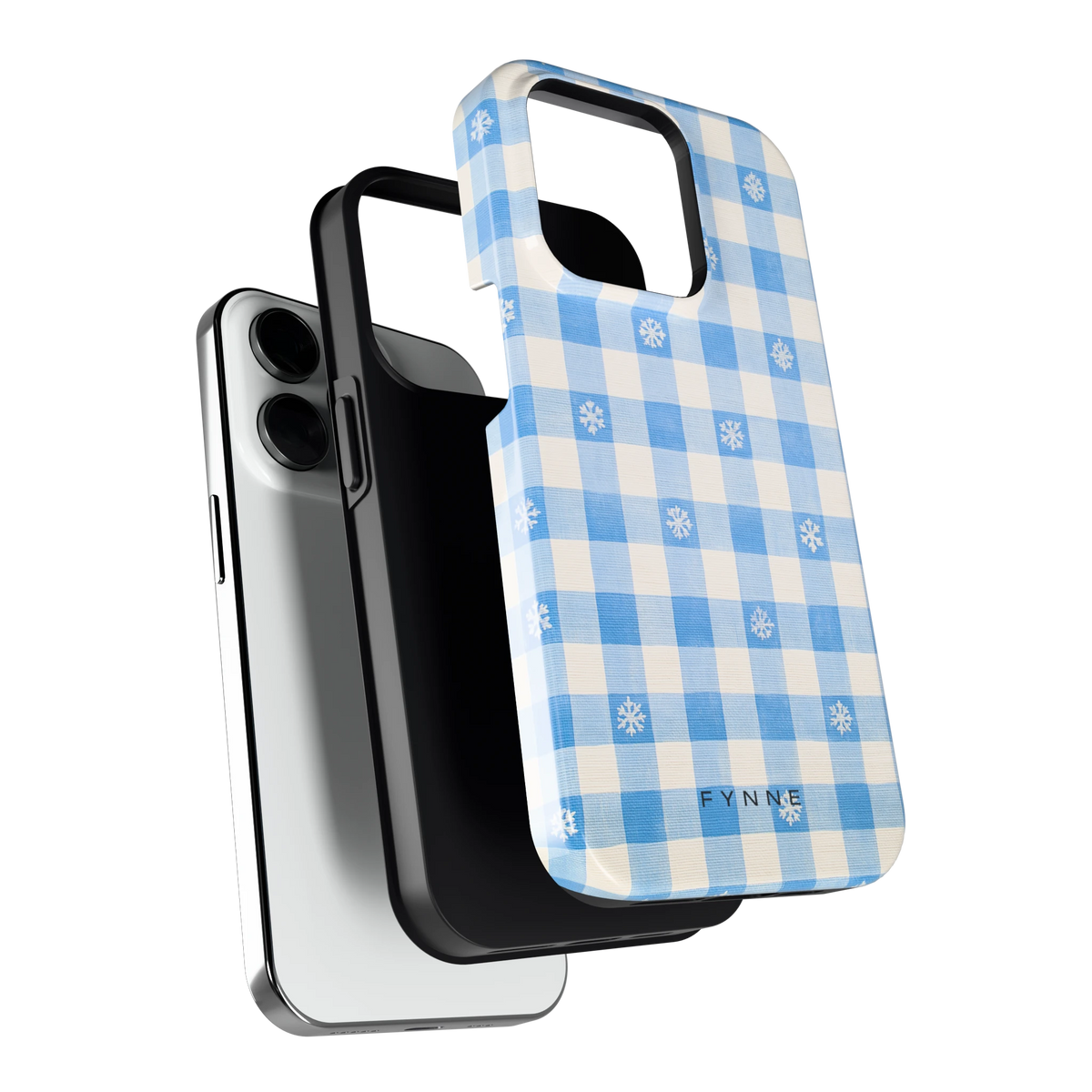 Sneeuwvlok Ruit hoesje voor iPhone 14 Pro, los van de telefoon