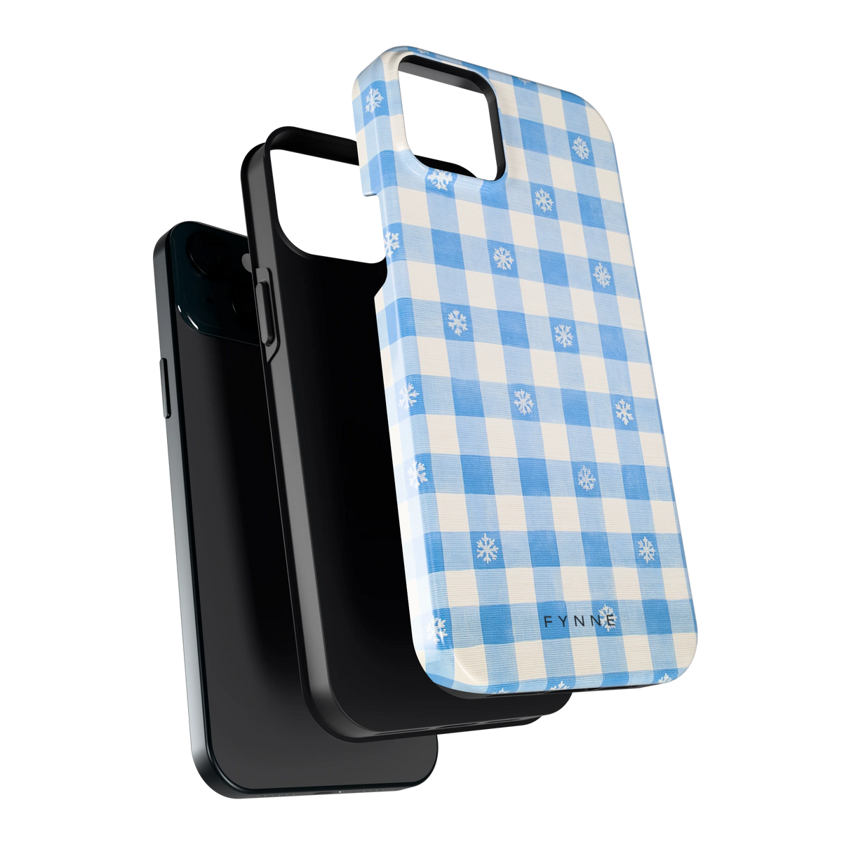 Sneeuwvlok Ruit hoesje voor iPhone 15 Plus, los van de telefoon