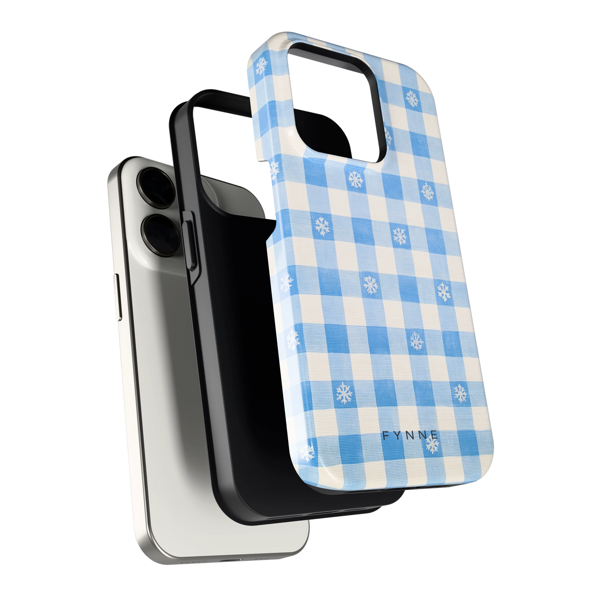 Sneeuwvlok Ruit hoesje voor iPhone 15 Pro, los van de telefoon