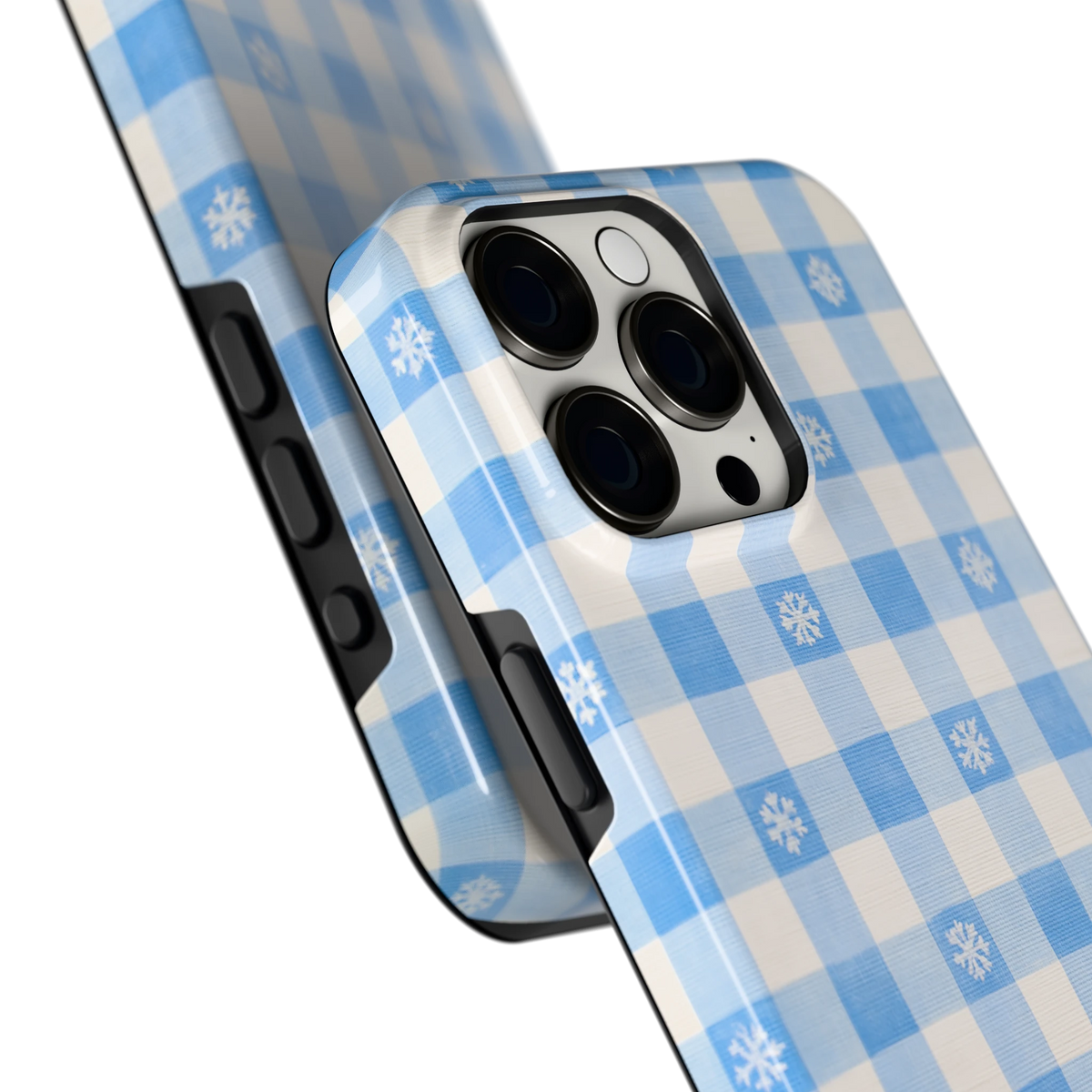 Sneeuwvlok Ruit hoesje voor iPhone 15 Pro Max, close-up