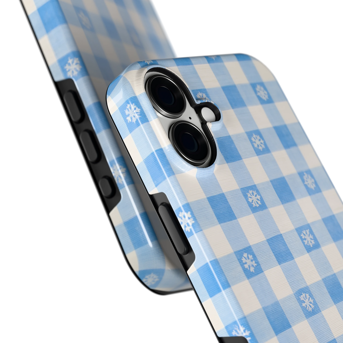 Sneeuwvlok Ruit hoesje voor iPhone 16 Plus, close-up