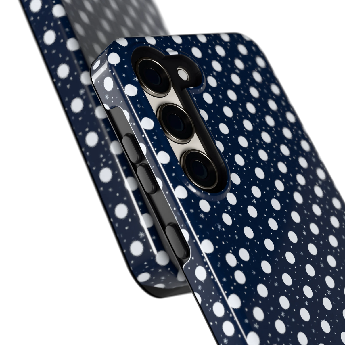 Sneeuwnacht Stippen hoesje voor Galaxy S23, close-up