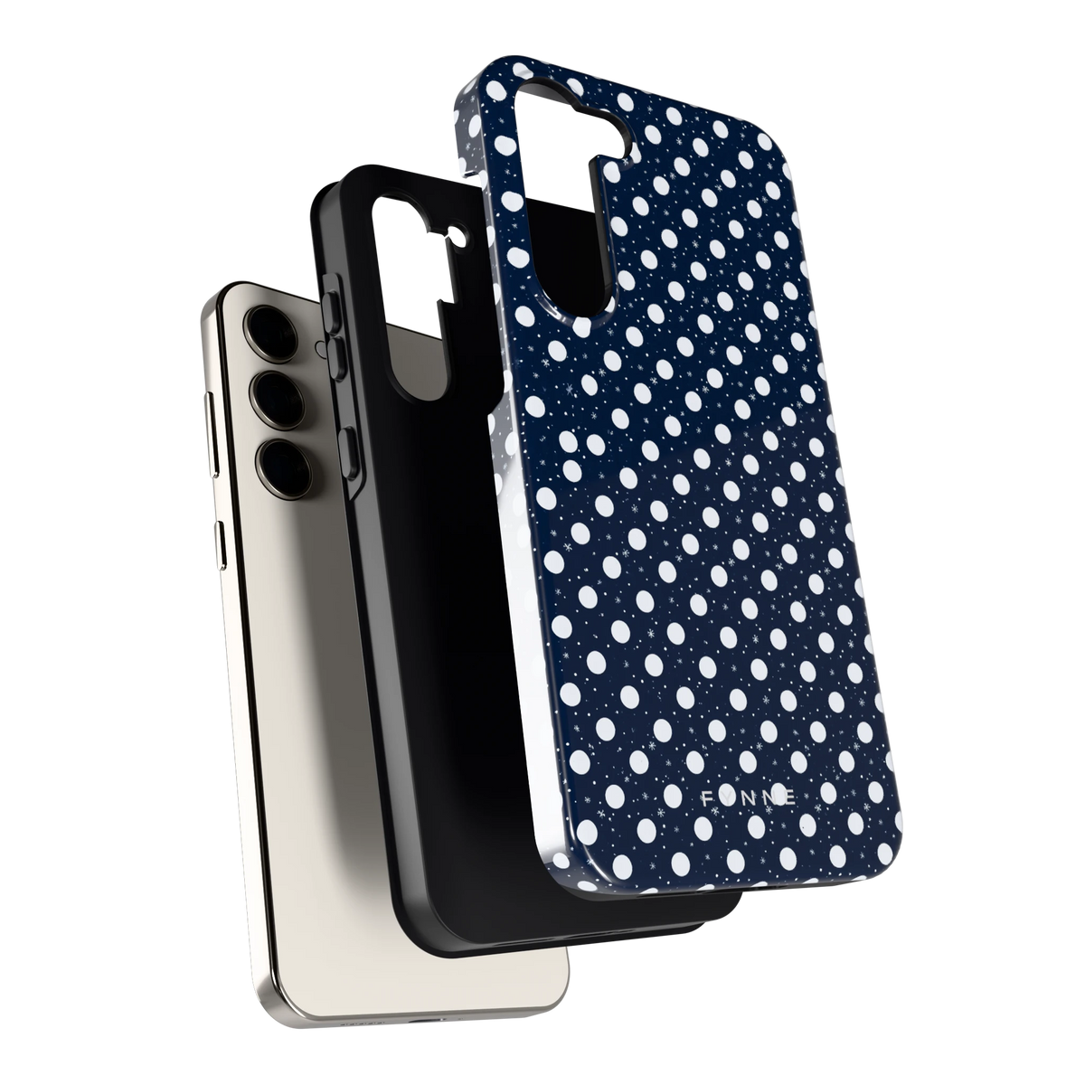 Sneeuwnacht Stippen hoesje voor Galaxy S23+, los van de telefoon
