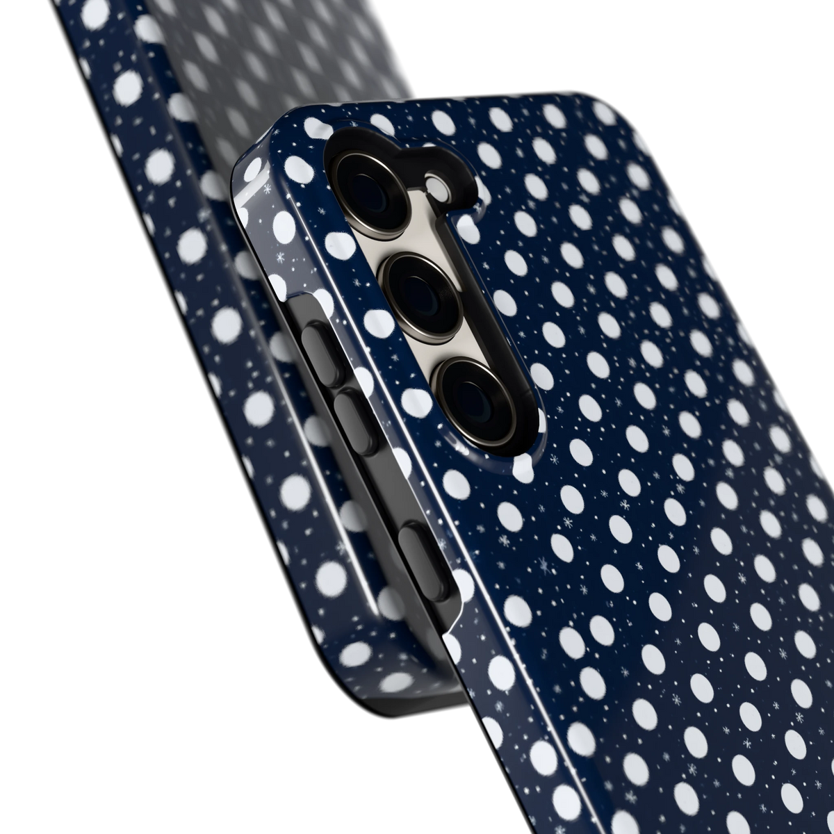 Sneeuwnacht Stippen hoesje voor Galaxy S23+, close-up