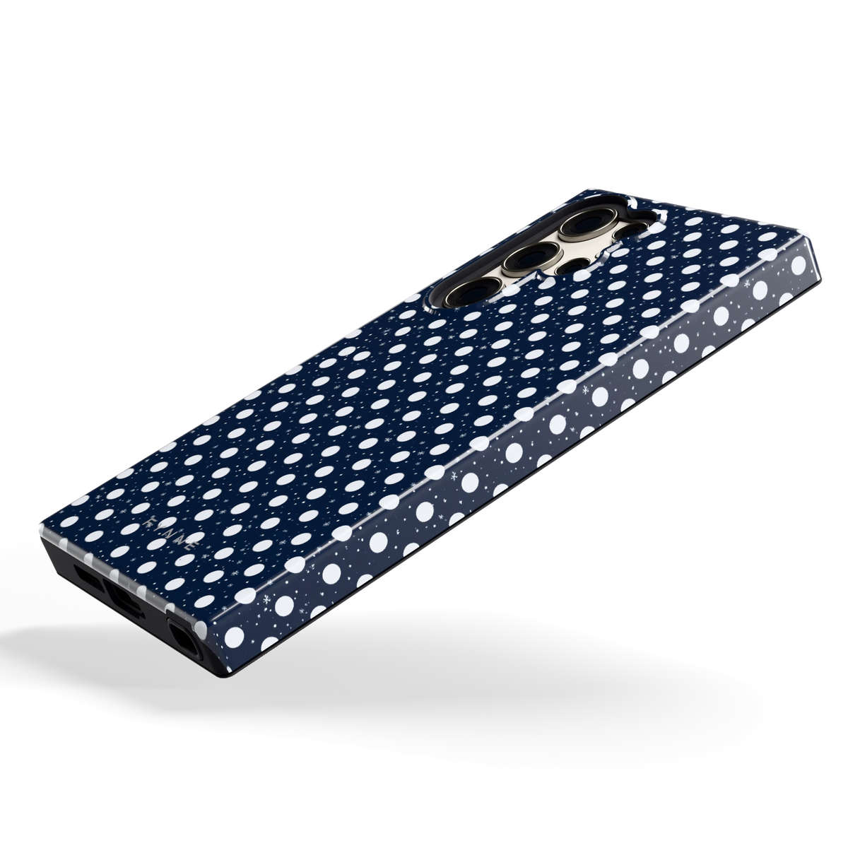 Sneeuwnacht Stippen hoesje voor Galaxy S23 Ultra, schuin