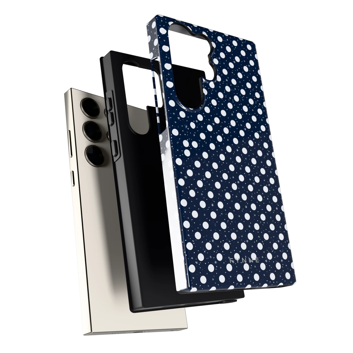 Sneeuwnacht Stippen hoesje voor Galaxy S23 Ultra, los van de telefoon