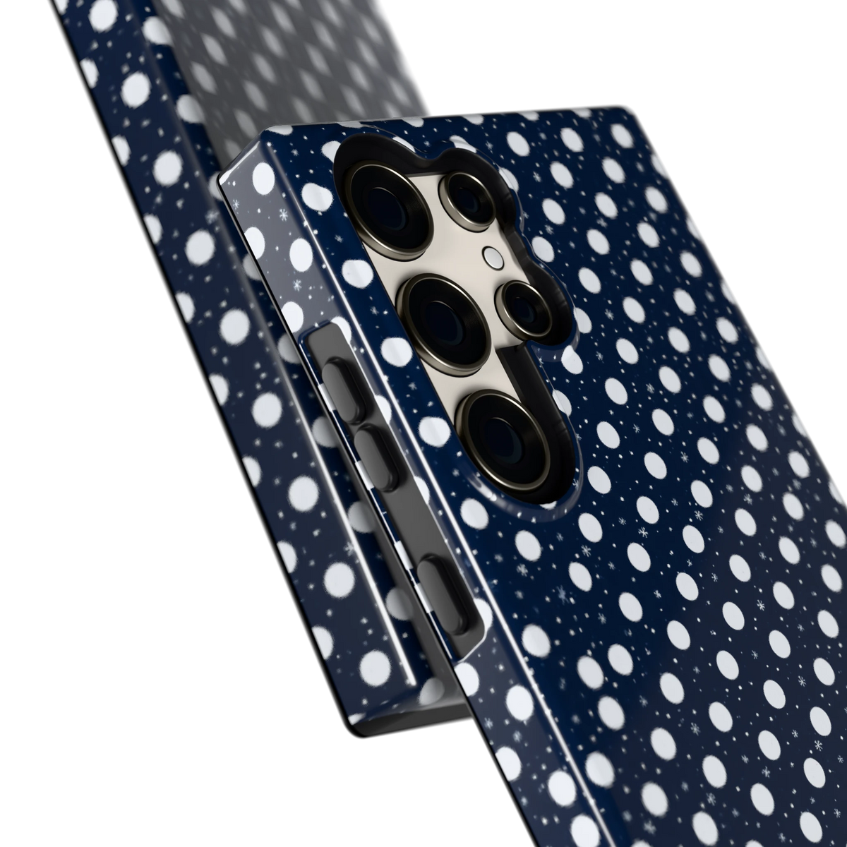 Sneeuwnacht Stippen hoesje voor Galaxy S23 Ultra, close-up
