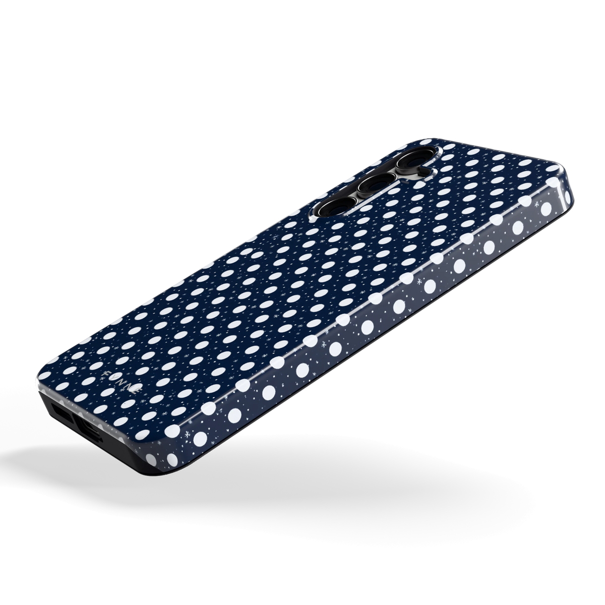 Sneeuwnacht Stippen hoesje voor Galaxy S24 FE, schuin