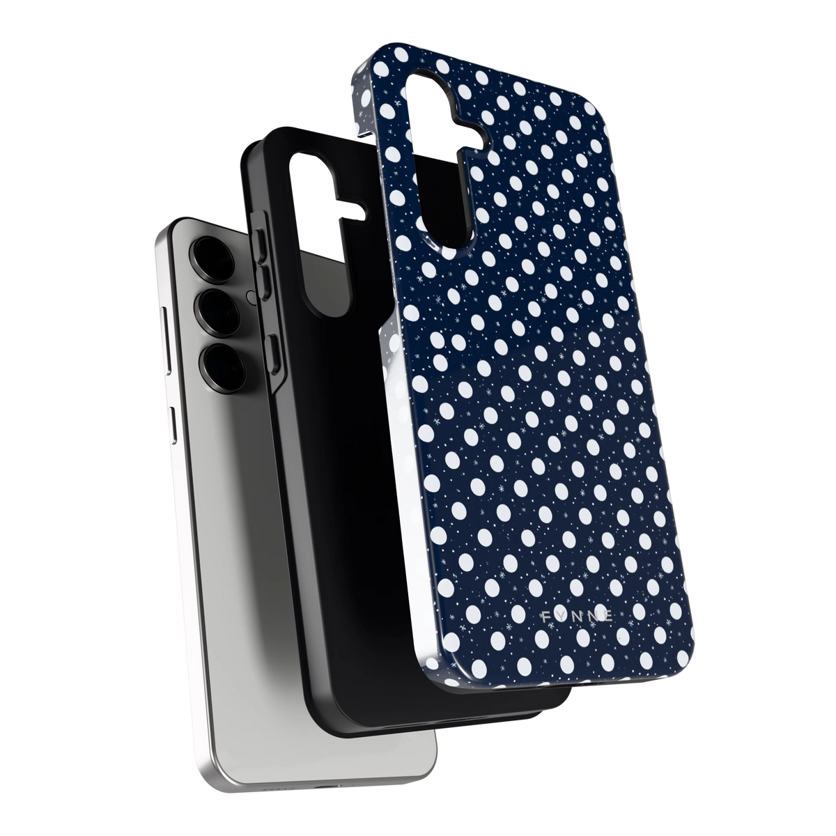 Sneeuwnacht Stippen hoesje voor Galaxy S24 FE, los van de telefoon