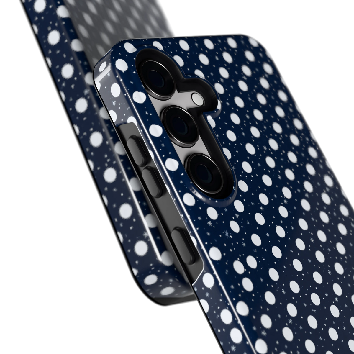 Sneeuwnacht Stippen hoesje voor Galaxy S24, close-up