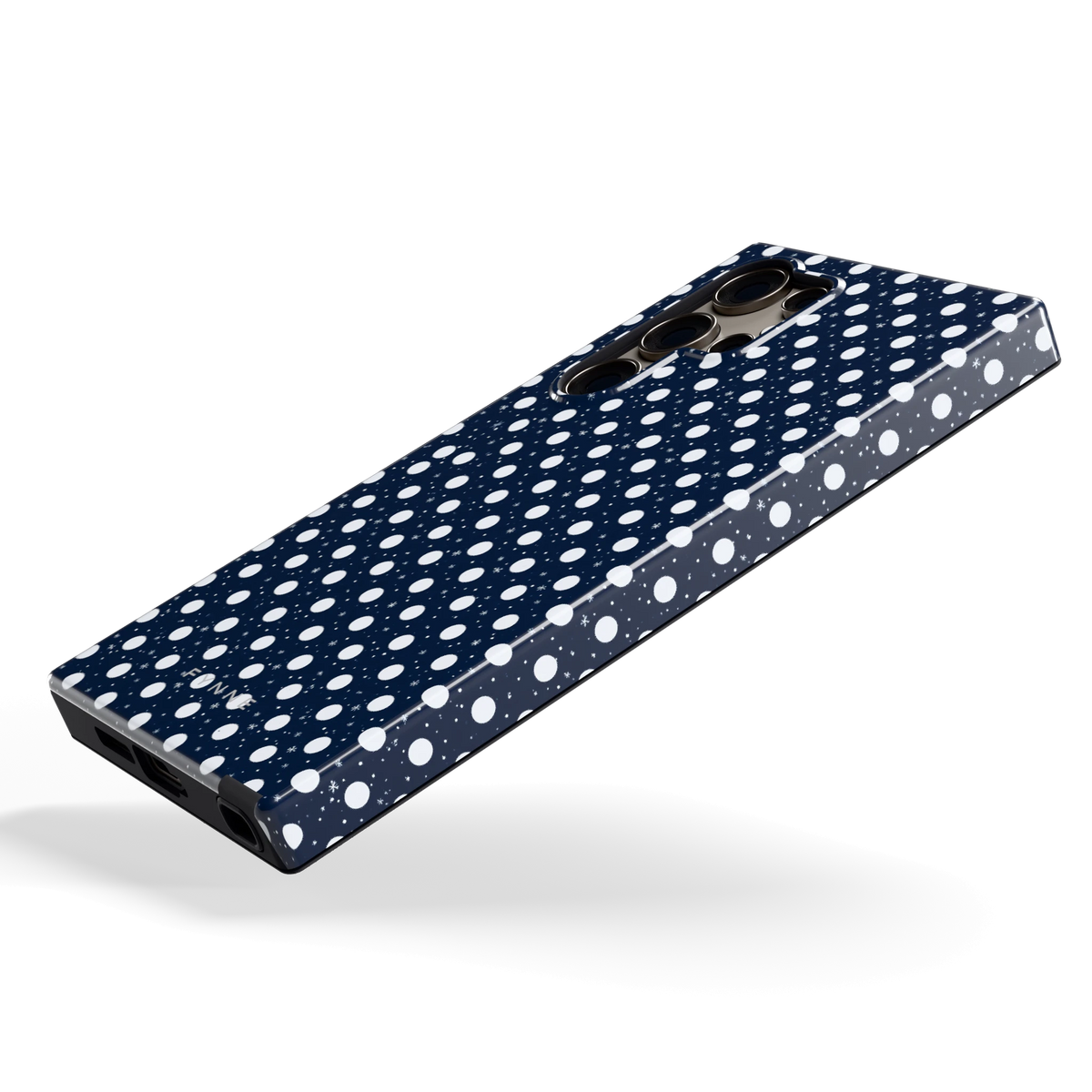 Sneeuwnacht Stippen hoesje voor Galaxy S24 Ultra, schuin