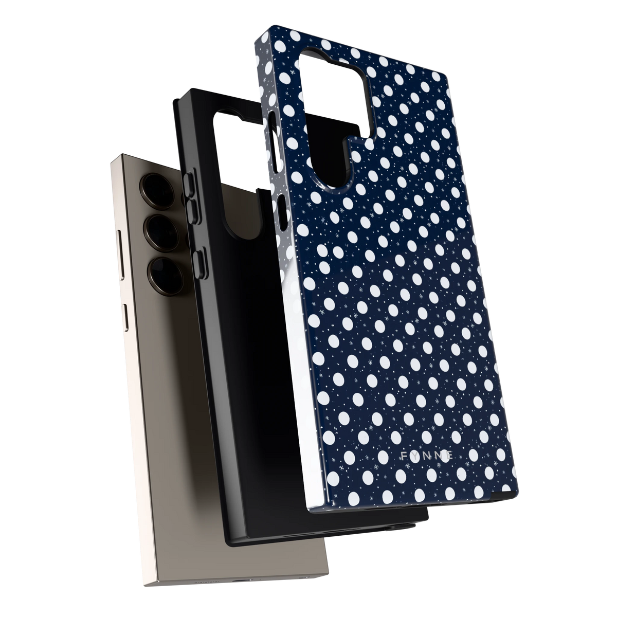Sneeuwnacht Stippen hoesje voor Galaxy S24 Ultra, los van de telefoon