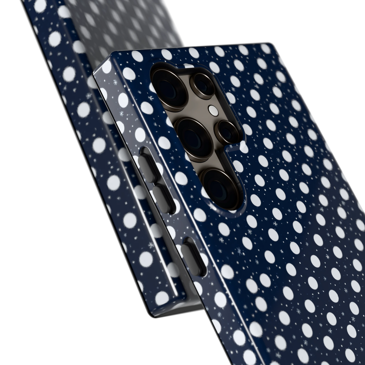 Sneeuwnacht Stippen hoesje voor Galaxy S24 Ultra, close-up