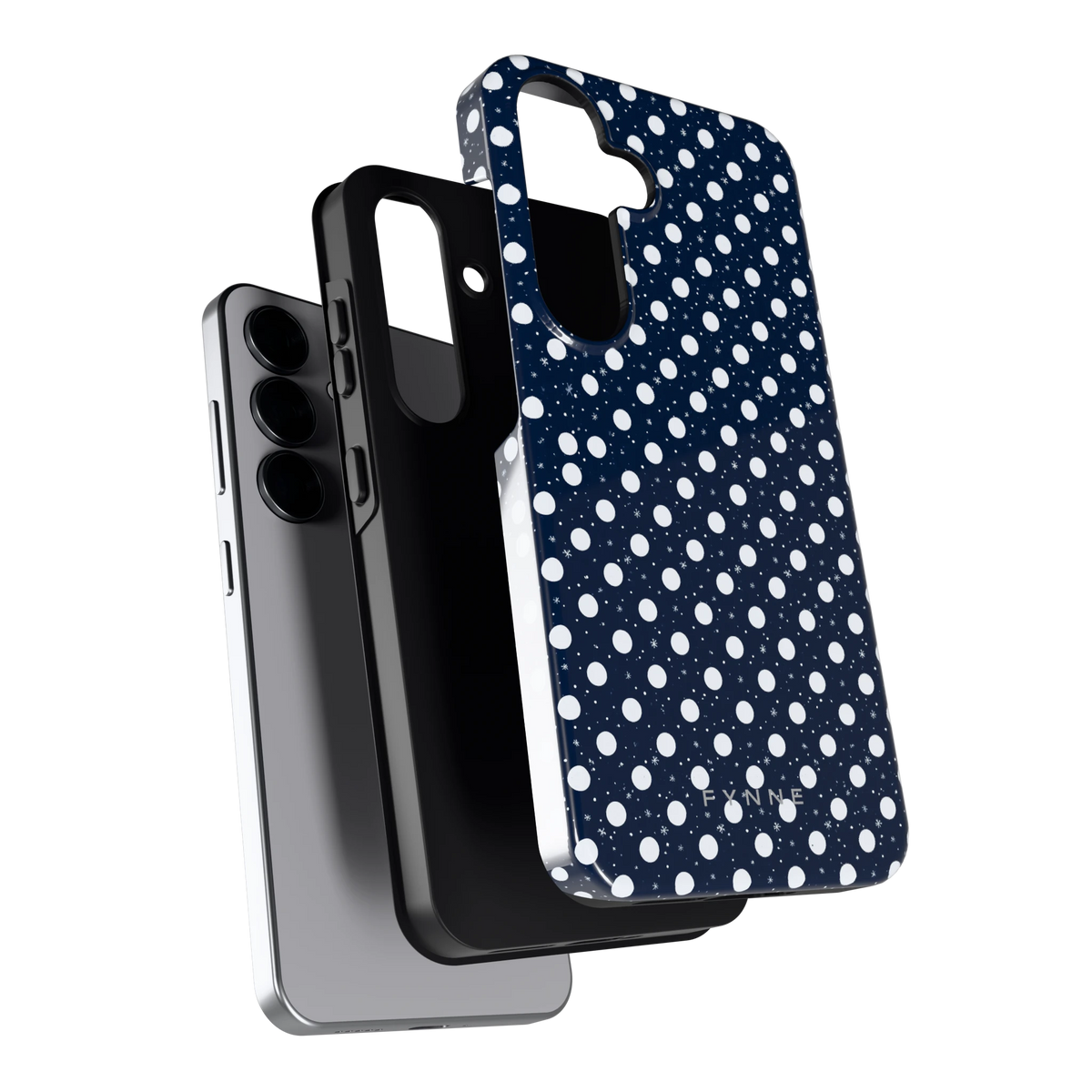 Sneeuwnacht Stippen hoesje voor Galaxy S25, los van de telefoon