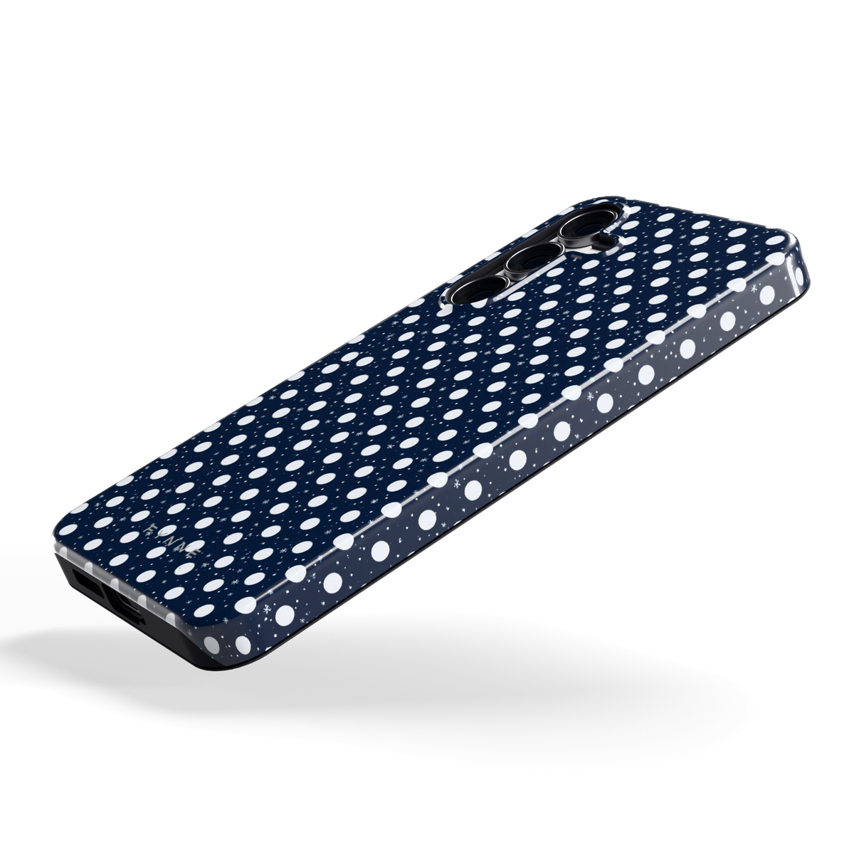 Sneeuwnacht Stippen hoesje voor Galaxy S25 FE, schuin