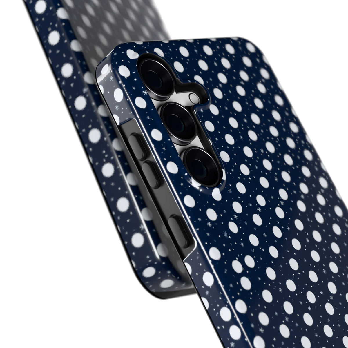 Sneeuwnacht Stippen hoesje voor Galaxy S25 FE, close-up