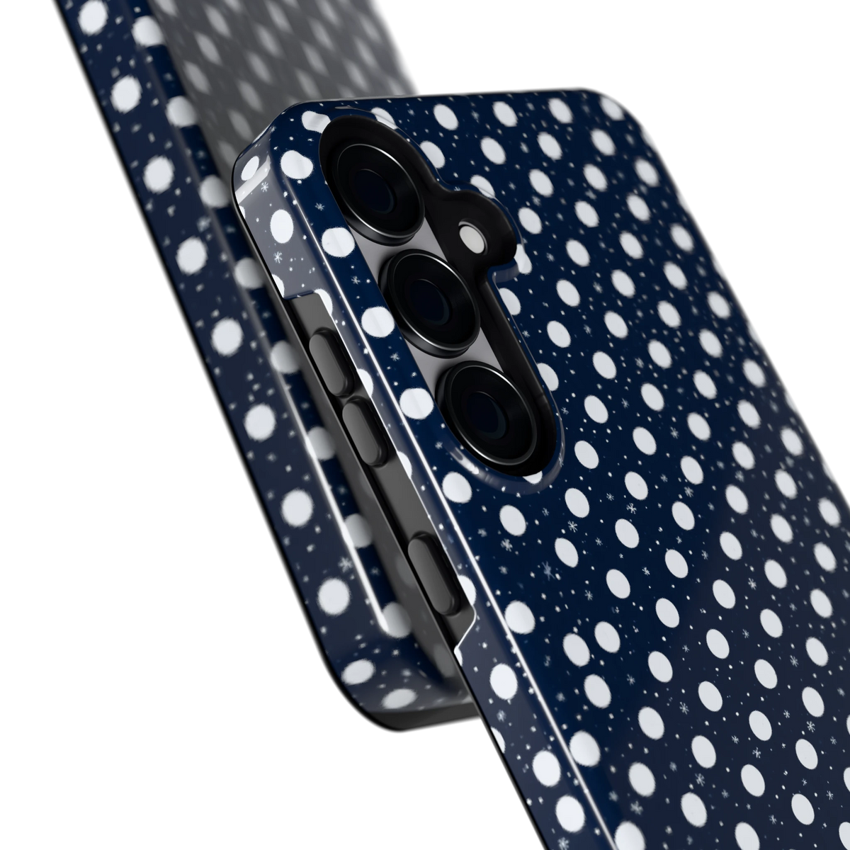 Sneeuwnacht Stippen hoesje voor Galaxy S25+, close-up