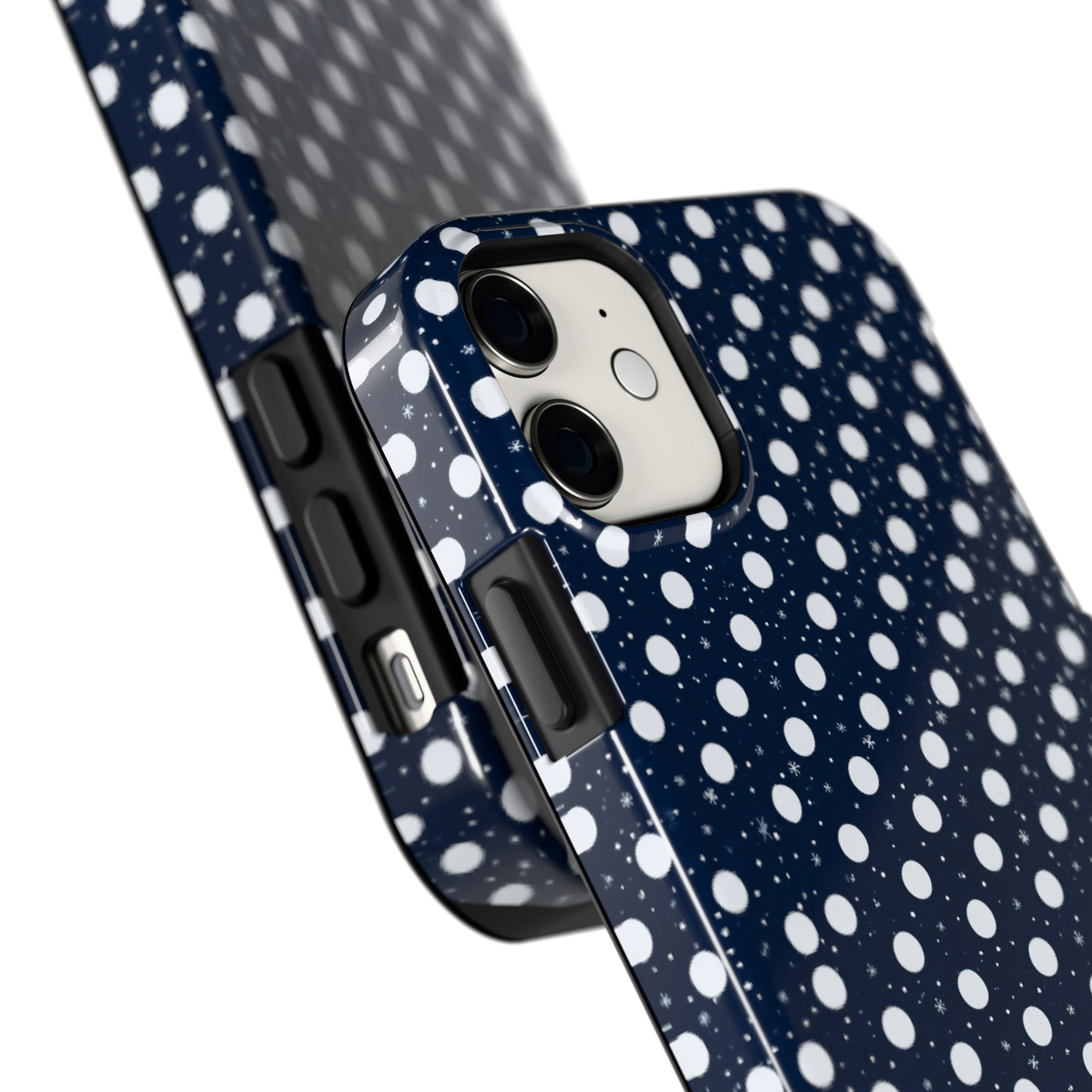 Sneeuwnacht Stippen hoesje voor iPhone 11, close-up