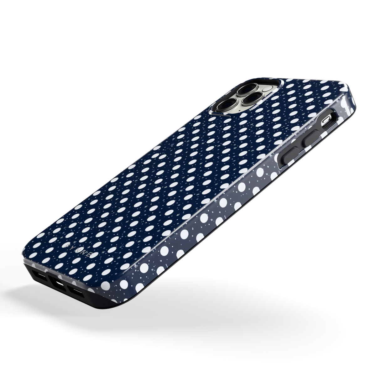 Sneeuwnacht Stippen hoesje voor iPhone 11 Pro Max, schuin