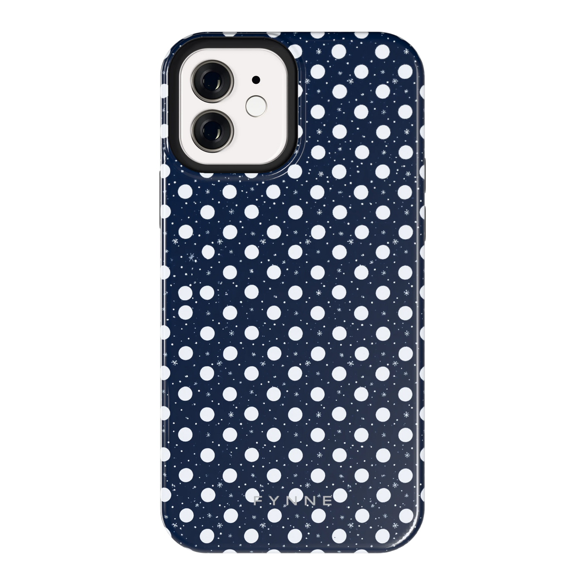 Sneeuwnacht Stippen hoesje voor iPhone 12, achterkant