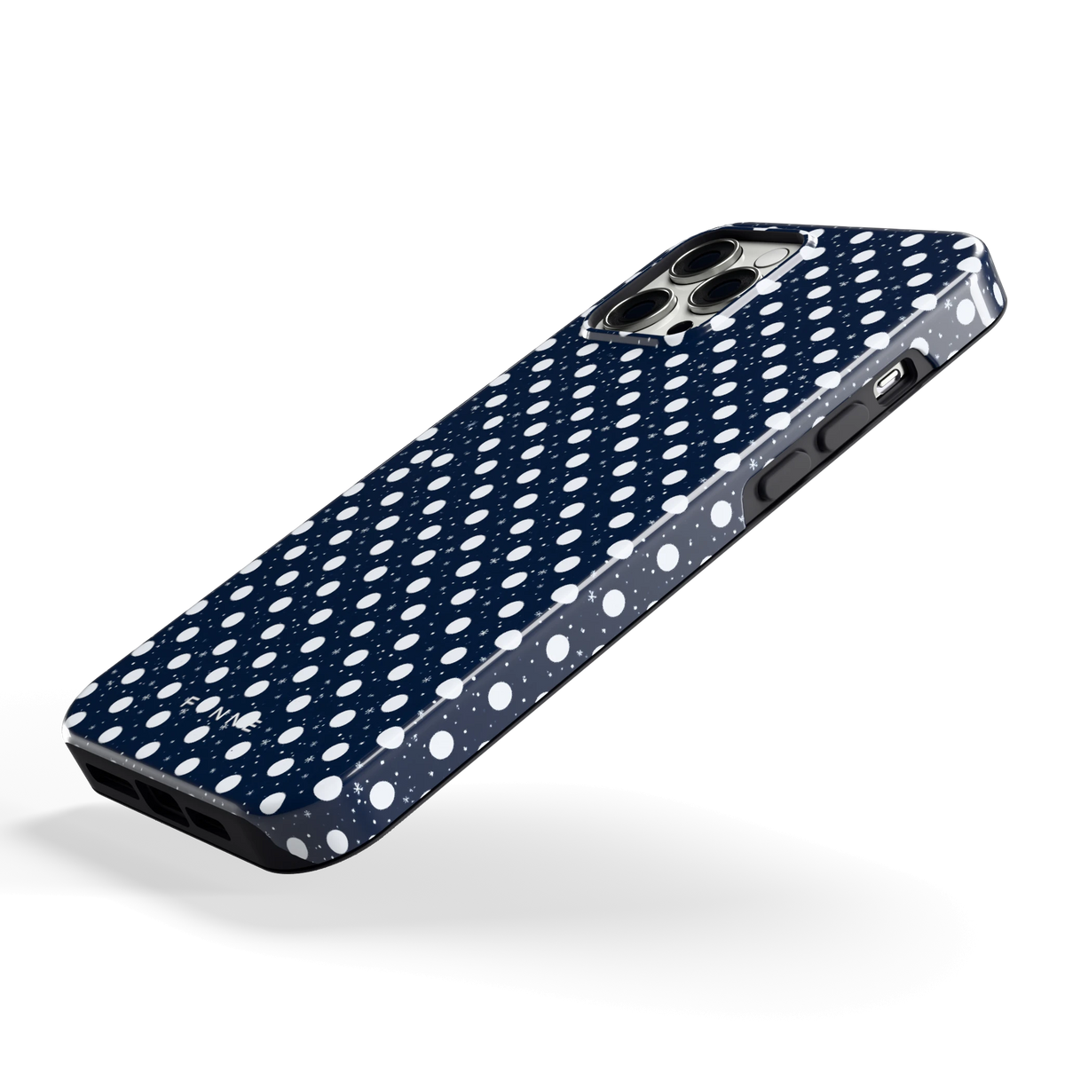Sneeuwnacht Stippen hoesje voor iPhone 12 Pro Max, schuin