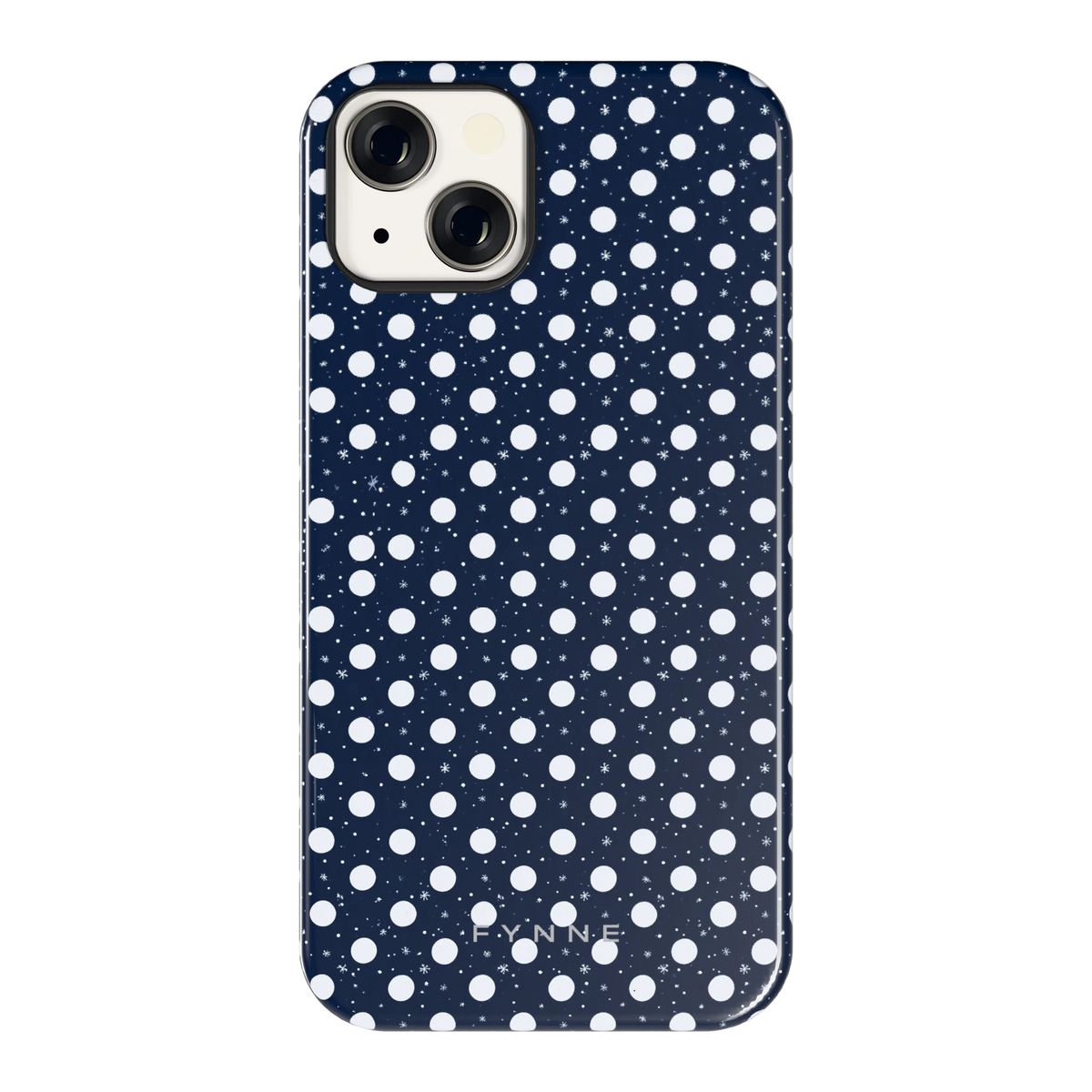 Sneeuwnacht Stippen hoesje voor iPhone 13, achterkant