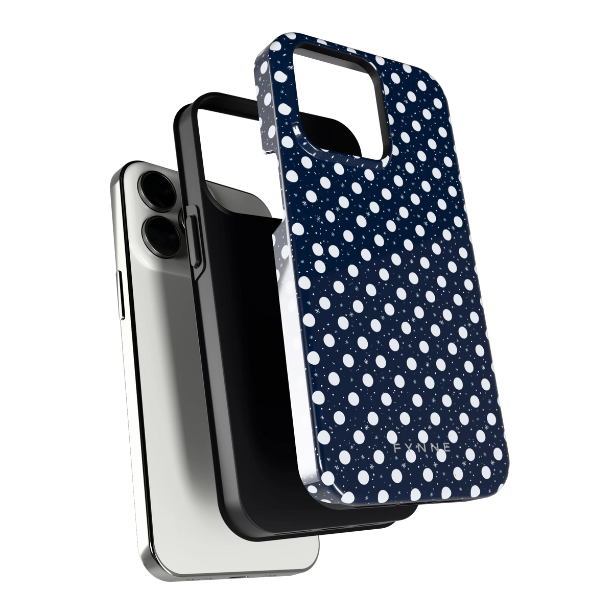 Sneeuwnacht Stippen hoesje voor iPhone 13 Pro, los van de telefoon
