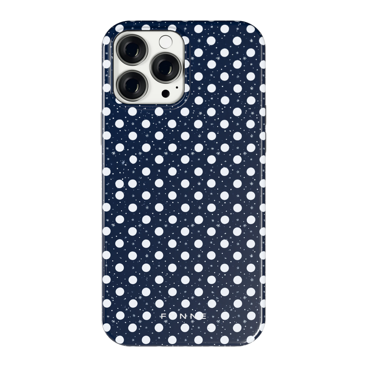 Sneeuwnacht Stippen hoesje voor iPhone 13 Pro Max, achterkant
