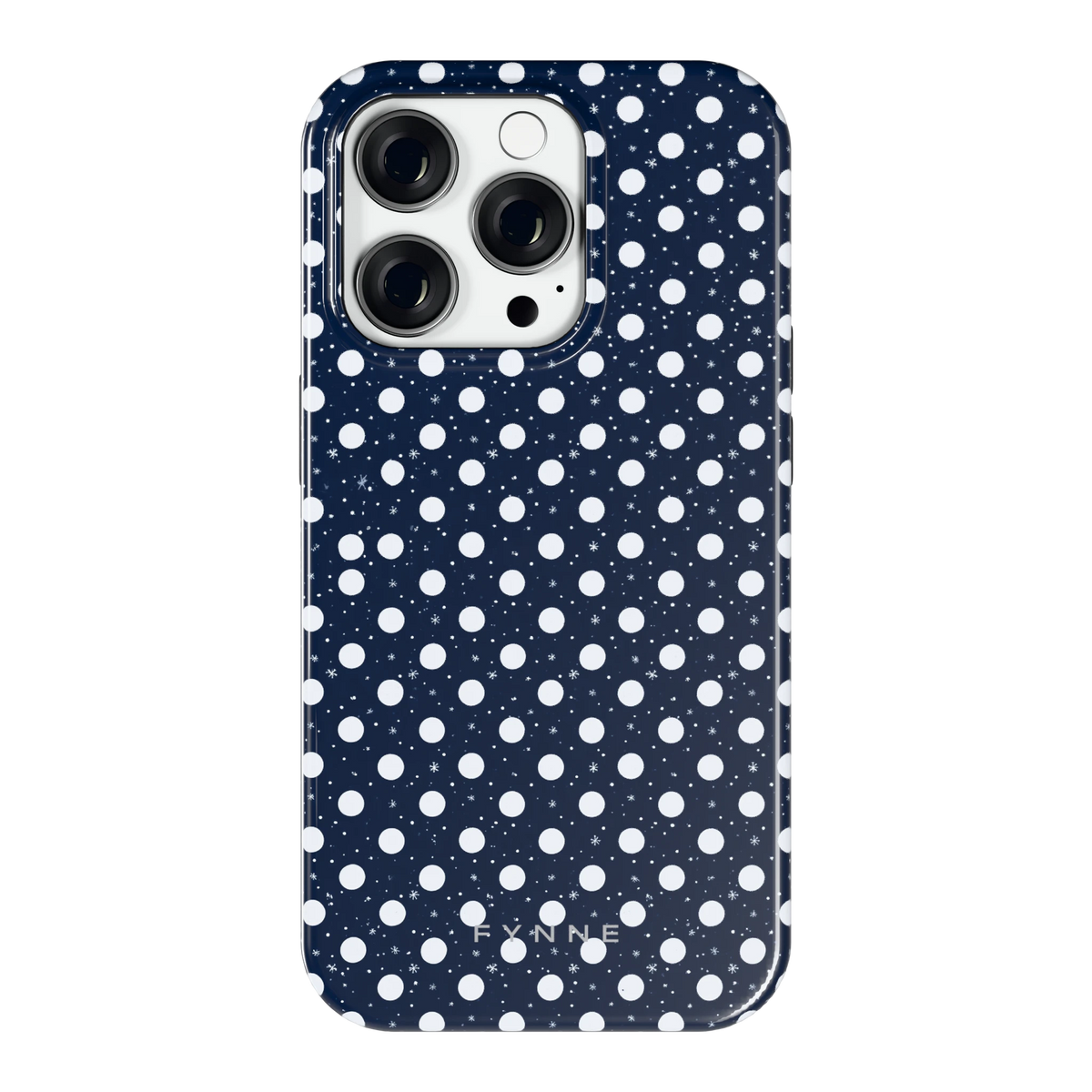 Sneeuwnacht Stippen hoesje voor iPhone 14 Pro, achterkant