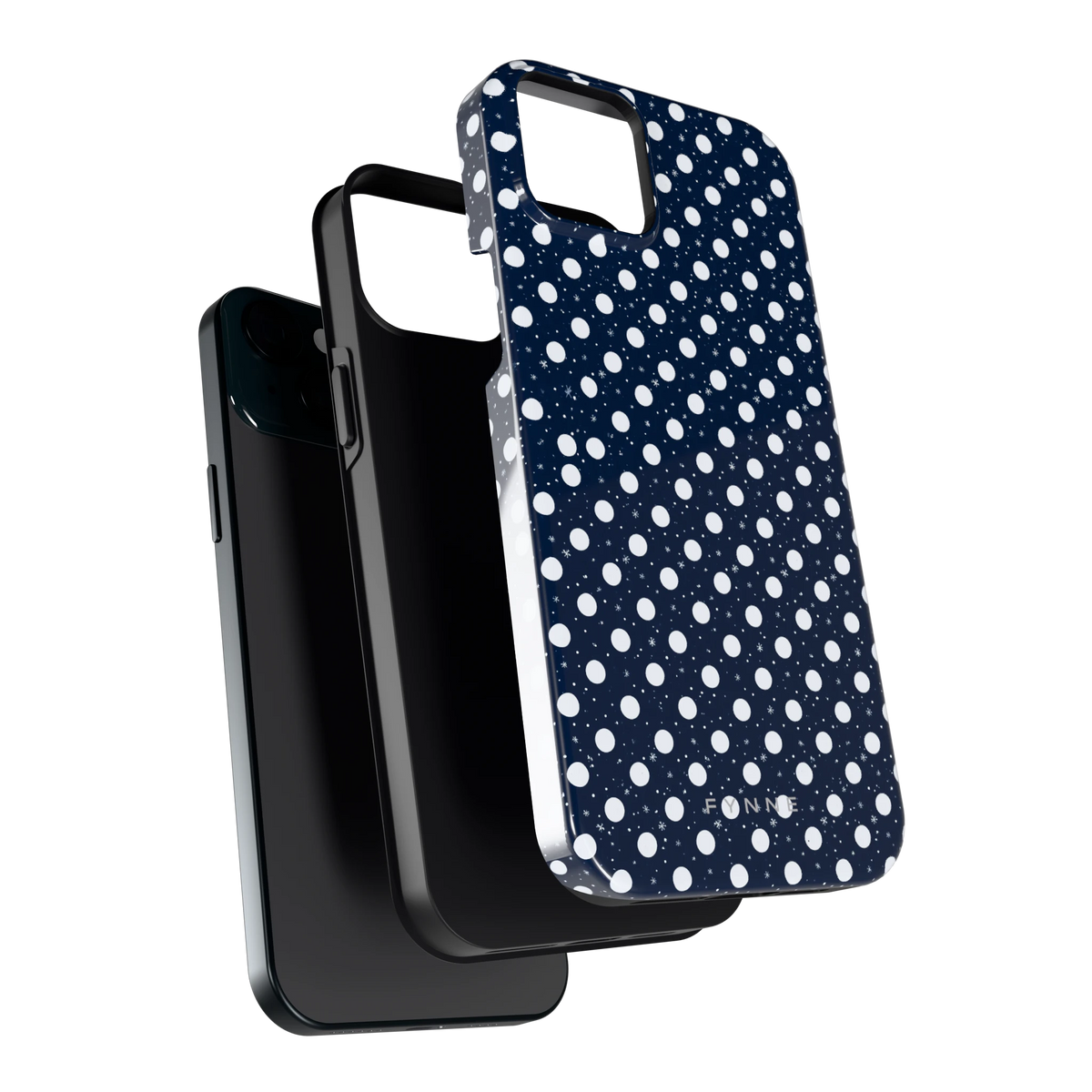 Sneeuwnacht Stippen hoesje voor iPhone 15 Plus, los van de telefoon
