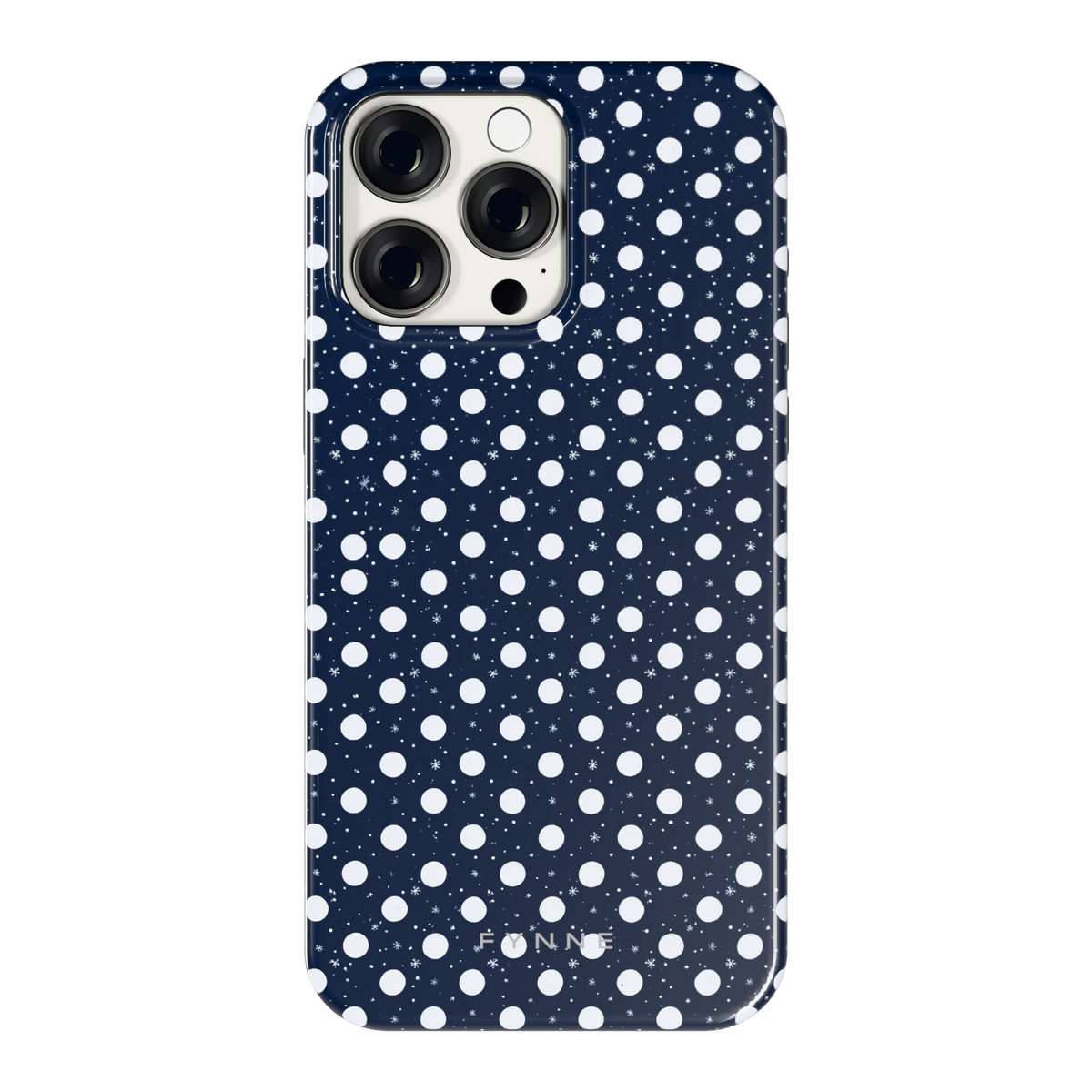 Sneeuwnacht Stippen hoesje voor iPhone 15 Pro Max, achterkant