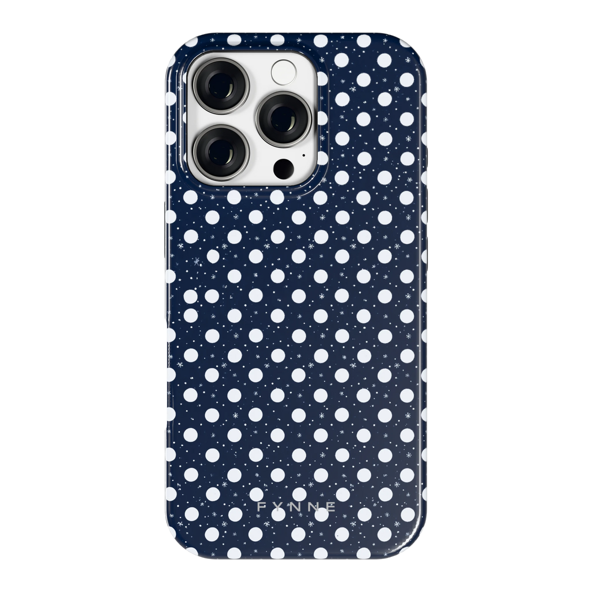 Sneeuwnacht Stippen hoesje voor iPhone 16 Pro, achterkant