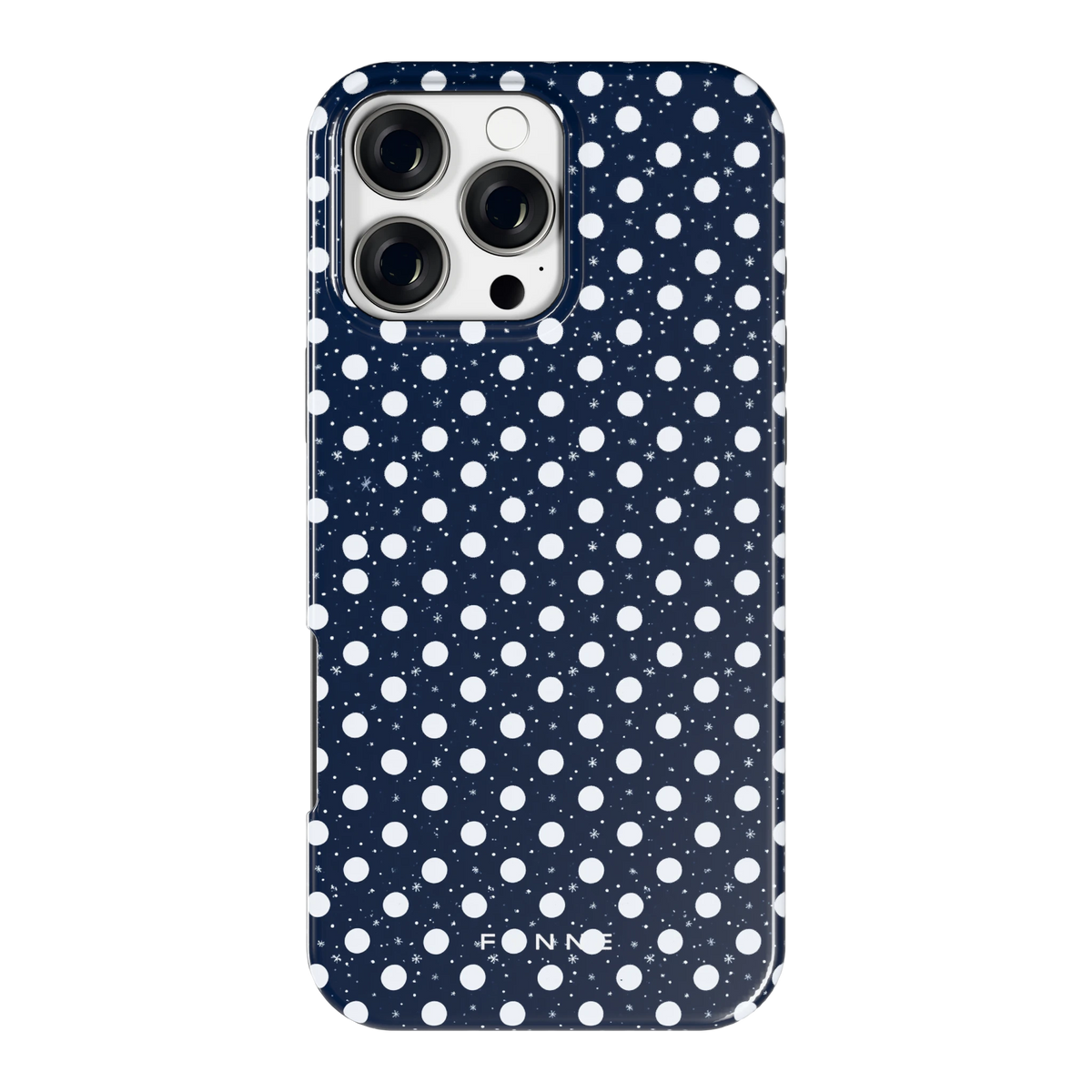 Sneeuwnacht Stippen hoesje voor iPhone 16 Pro Max, achterkant