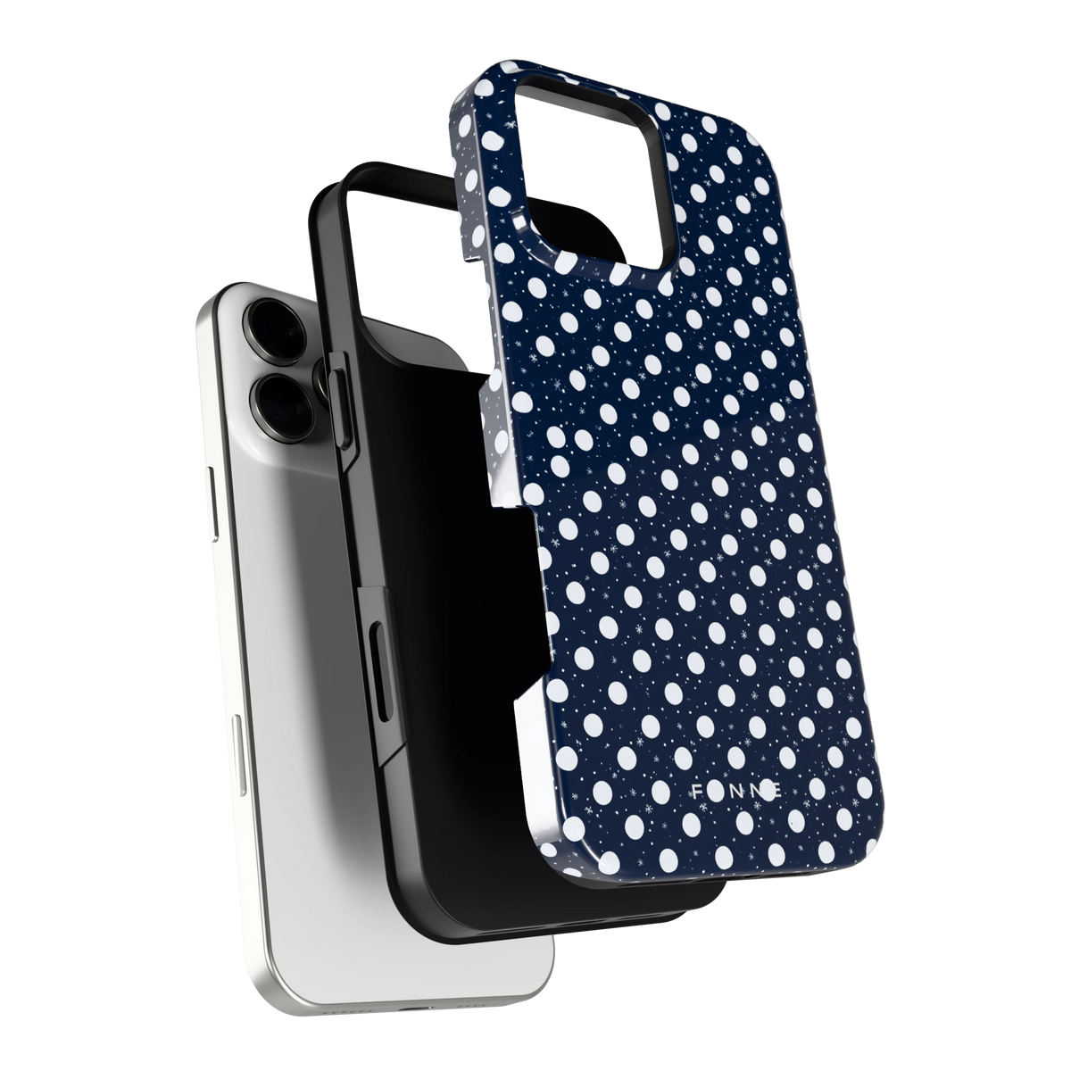 Sneeuwnacht Stippen hoesje voor iPhone 16 Pro Max, los van de telefoon