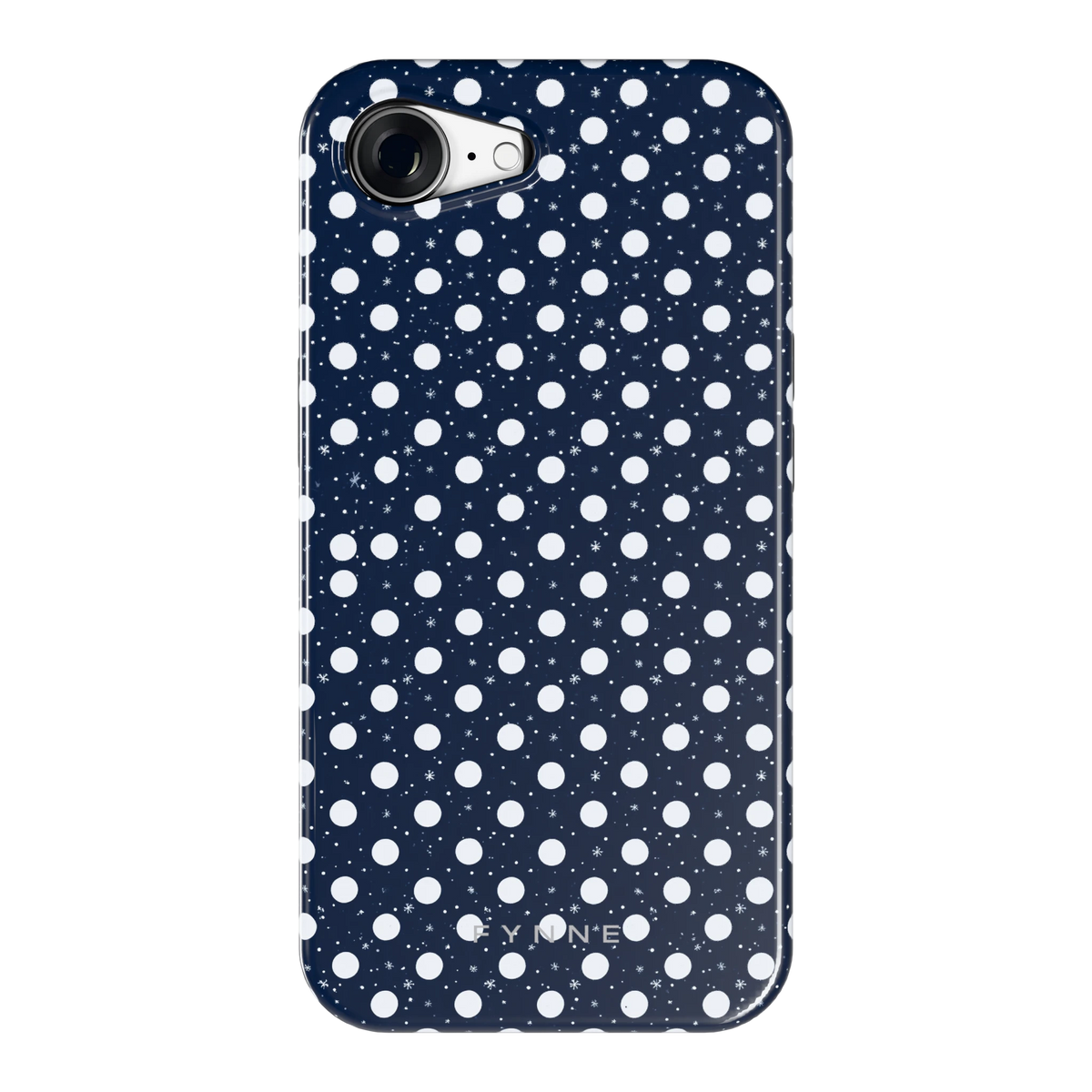 Sneeuwnacht Stippen hoesje voor iPhone 16e, achterkant